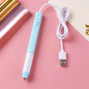 

2.5mm Tips Heat Foil Pen For Making Craft Designs Cards Album Slim Handle Use On Paper Leather Plastic USB Powered