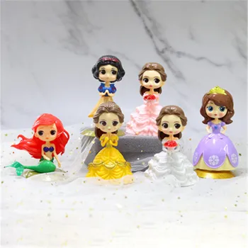 

Disney 9 styles Q Posket Frozen Queen Elsa & Anna figure Toys Dolls Aurore PVC Anime Dolls Figures Collectible Model Kids Toys