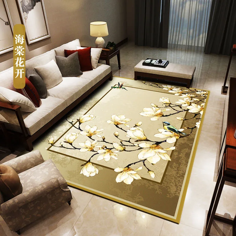 Современный минималистичный китайский стиль гостиная ковер кофейный столик для спальни коврик термотрансферный ковер для детской комнаты