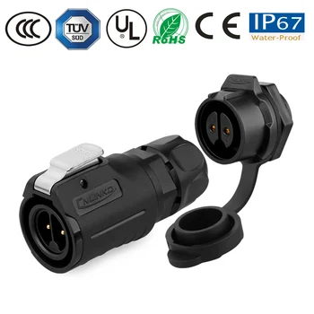 

Waterproof panel connector M16 2 pin power connector IP67 pastic plug socket 3/4/5/7/8/9 pin 10A AC400V electronics connector