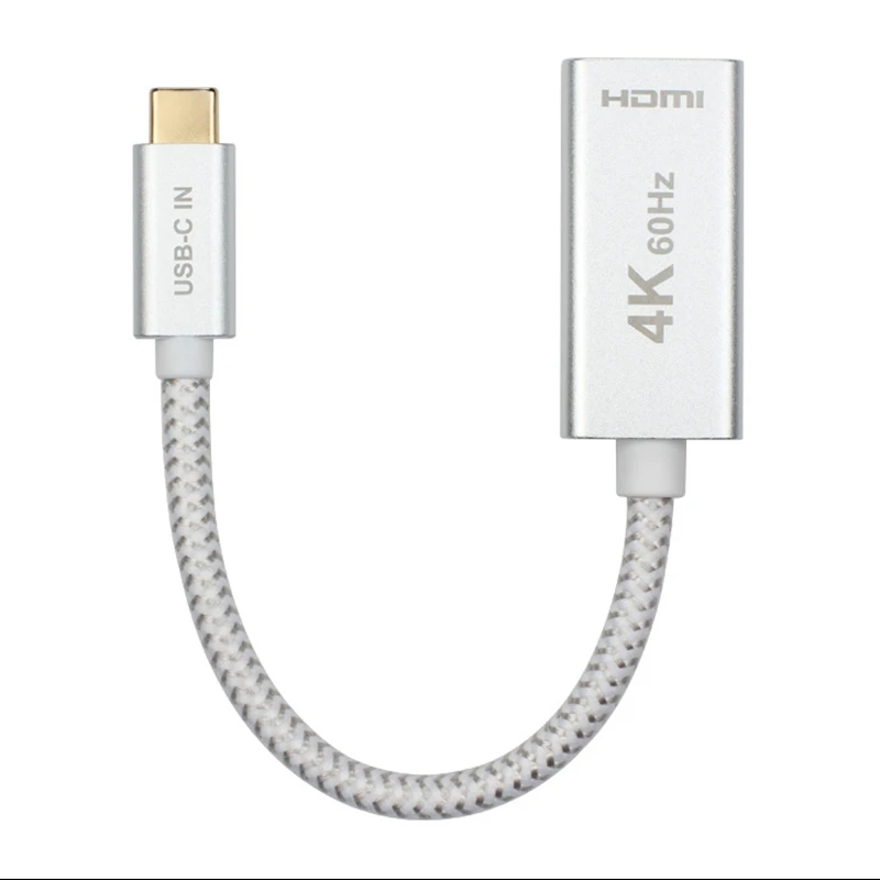 Кабель-Переходник USB C на HDMI адаптер(4K@ 60 Гц), Тип с разъемами типа C и HDMI портом Thunderbolt 3 совместимый для MacBook Pro //, MacBook Air/IPad Pro 201