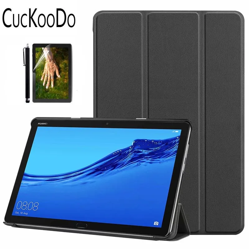 Чехол для huawei MediaPad M5 Lite 10 10,1 ''Tablet Ultra Slim Smart Cover для huawei MediaPad M5 Lite 10 10,1-дюймовый чехол для планшета - Цвет: Black