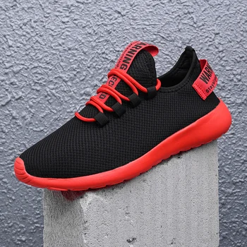 

Men's Casual shoes fashion Male Running Tourist Leisure Sports Shoes Men Sneakers Flying Weaving Trainers Walking Shoes Size 47