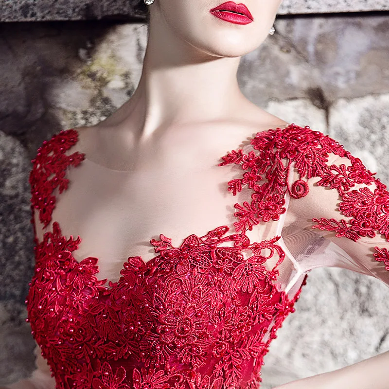 Vestido de festa, длинные рукава, длина до пола, Русалка,, сексуальные кружевные аппликации Формальные Вечерние платья для выпускного вечера, платья для матери невесты