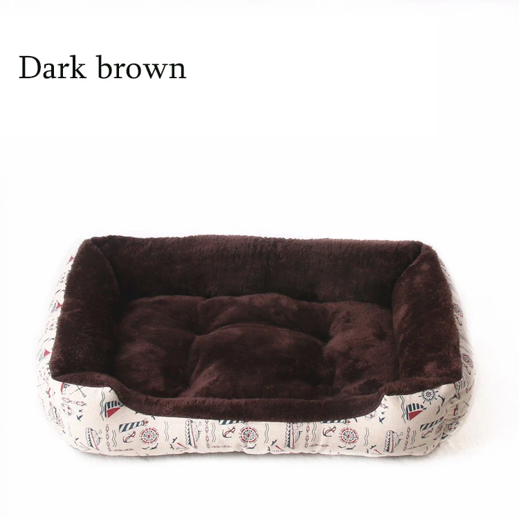 bark brown Модная новинка, нейлоновая кровать для питомцев,, кровати для собак, зимний домик для маленьких больших и средних собак, принт в виде лап, домашняя теплая утолщенная - Цвет: bark brown