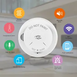 Wifi детектор дыма, умный датчик пожарной сигнализации, беспроводная система безопасности, умная жизнь, приложение Tuya, управление, умный дом