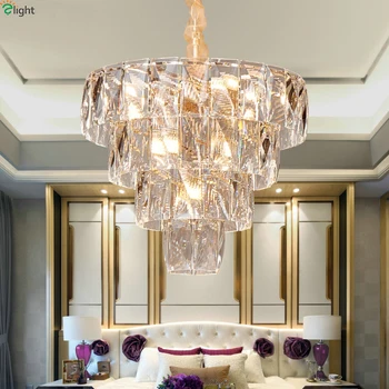 

Modern Lustre Crystal Led Chandeliers Lighting Gold Metal Living Room Led Pendant Chandelier Lights Dining Room Led Hanging Lamp