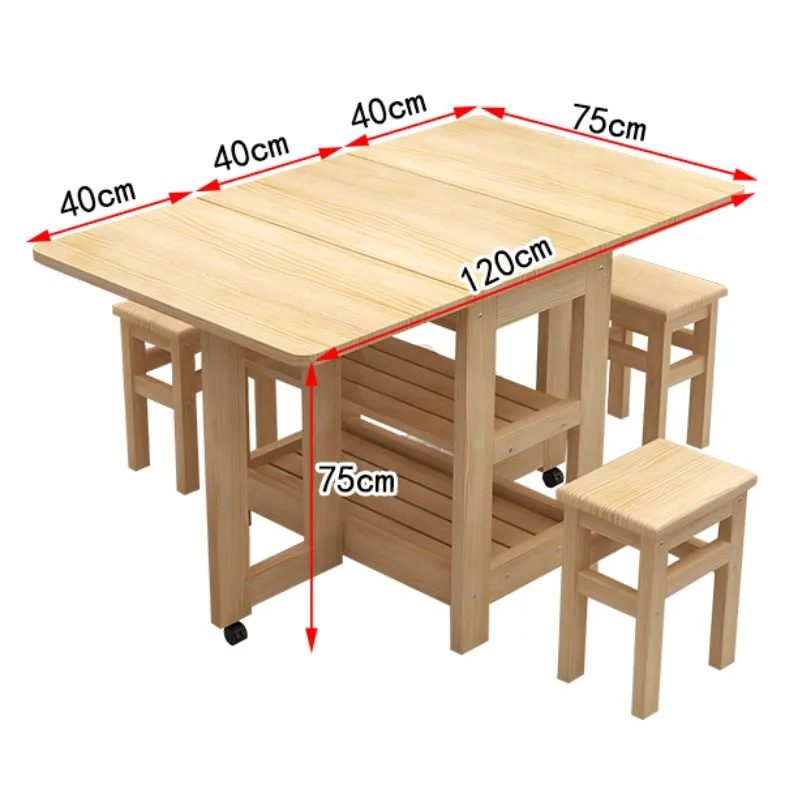 Folding Table Household Simple Solid Wood Small