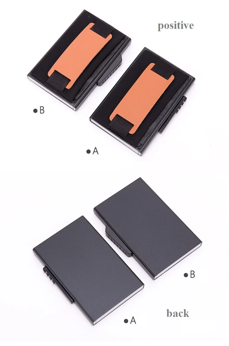 FOROCH алюминиевый кошелек Карманный ID держатель для карт Rfid Блокировка мини металлический кошелек автоматический всплывающий чехол для кредитных карт Защита 684
