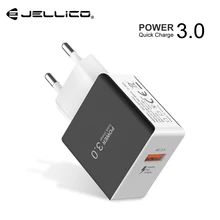 Jellico QC 3,0 USB быстрое зарядное устройство для телефона дорожный настенный адаптер 18 Вт QC3.0 FCP универсальный для Xiaomi iPhone samsung huawei EU штекер