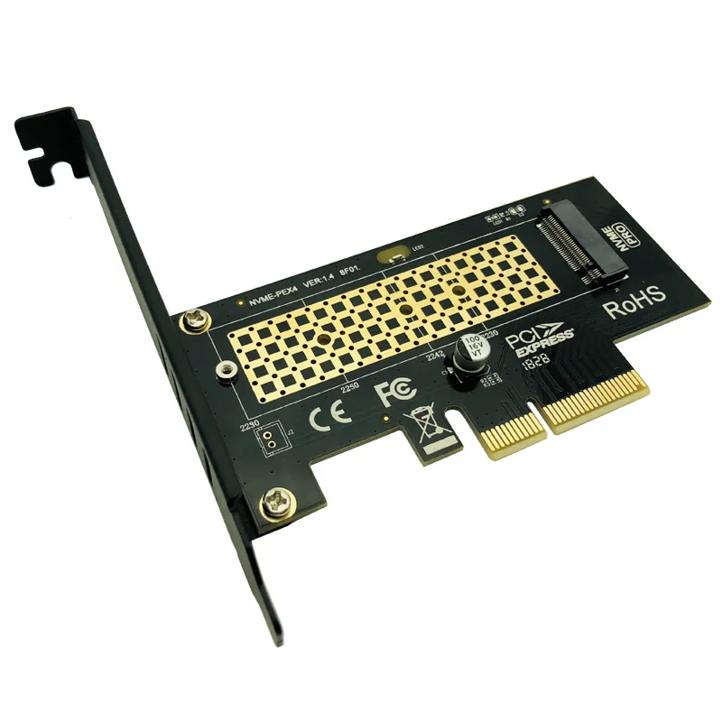 M.2 NVMe SSD NGFF к PCI-E X4 адаптер M ключ интерфейсная карта поддержка PCI Express 3,0x4 2230-2280 M2 SSD PCIE к M2 адаптер рейзер