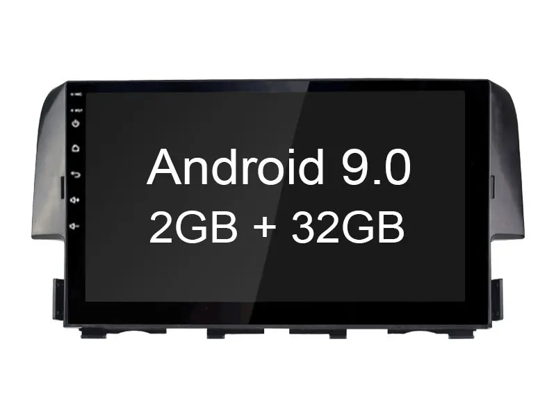 Besina 10,1 дюймов Android 9,0 Автомагнитола для Honda Civic мультимедийный плеер gps навигация 2G+ 32G стерео wifi RDS видео - Цвет: 2GB RAM 32GB ROM