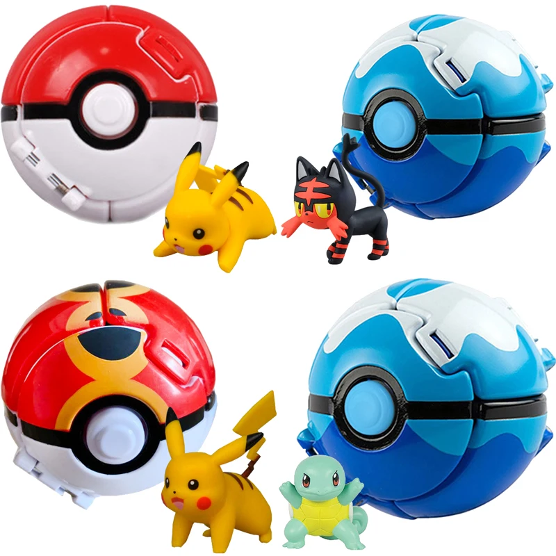 12 Pokémon PVC Model Handmade Toys Anime Elf Ball Pikachu Plastic Children's Birthday Christmas Gift Entertainment | Игрушки и