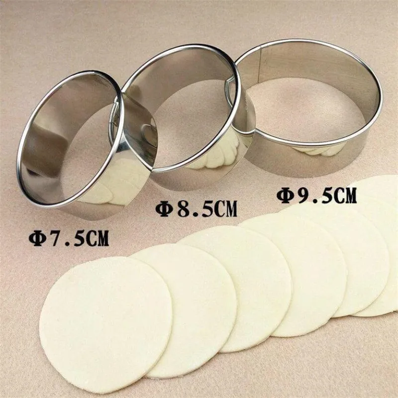 1pcs Stainless Steel Round Dumplings Molds Set Cutter Maker Cookie Pastry Wrapper Dough Cutting Tool Kitchen Gadgets Dumpling Maker