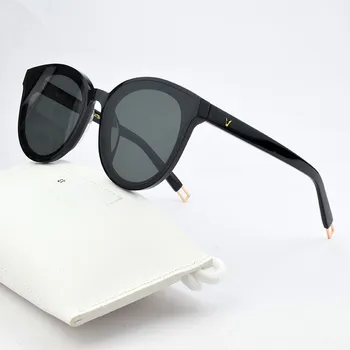 

2020 Luxury brand Sunglasses woman sun glasses for woman metal vintage fashion Coating UV400 Big Frame Korea sun glasses women