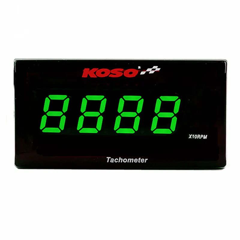 Koso Mini RPM Meter Digital Square LCD Display Engine Tach Hour Meter Tachometer Gauge for BMW YAMAHA KAWASAKI Racing Motorcycle