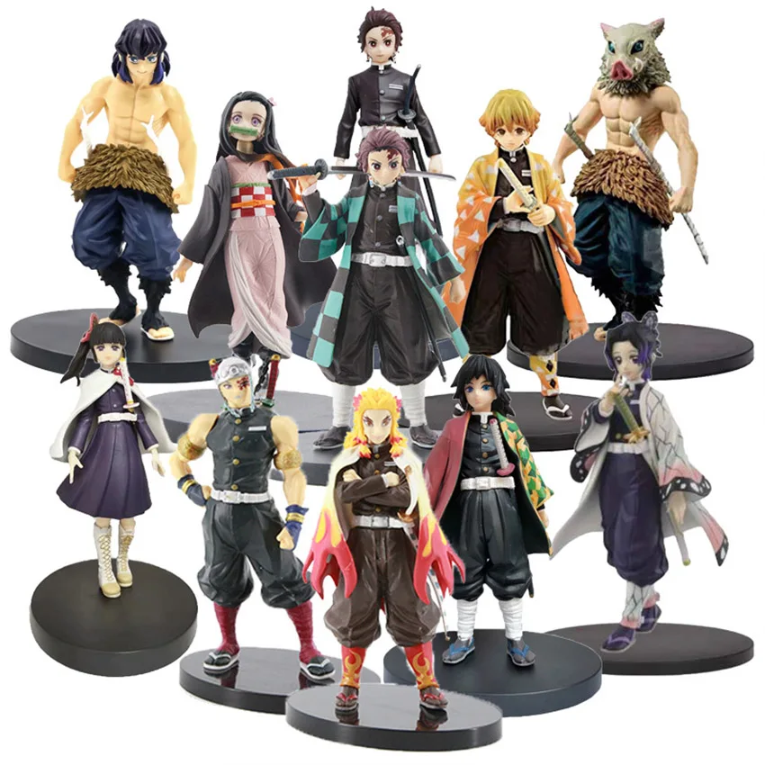 Фигурки героев мультфильма Tanjirou Nezuko из ПВХ 15-18 см | Игрушки и хобби