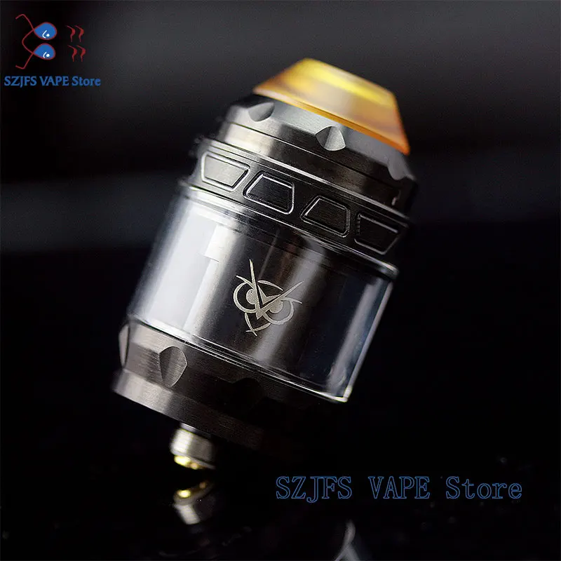 advken OWL Tank vape atomizer 30mm 510 thread 810 drip tip mesh coil vaporizer Vs Manta rta zeus x kylin m Kayfun lite VG dta - Цвет: Черный
