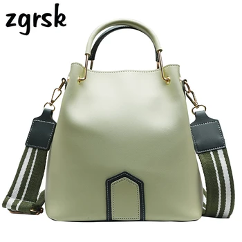 

Shoulder Bag Korean Style Large Pu Leather Handbags Bucket Ladies Hand Bags Women Handbags Brown Fashion Messenger Bags