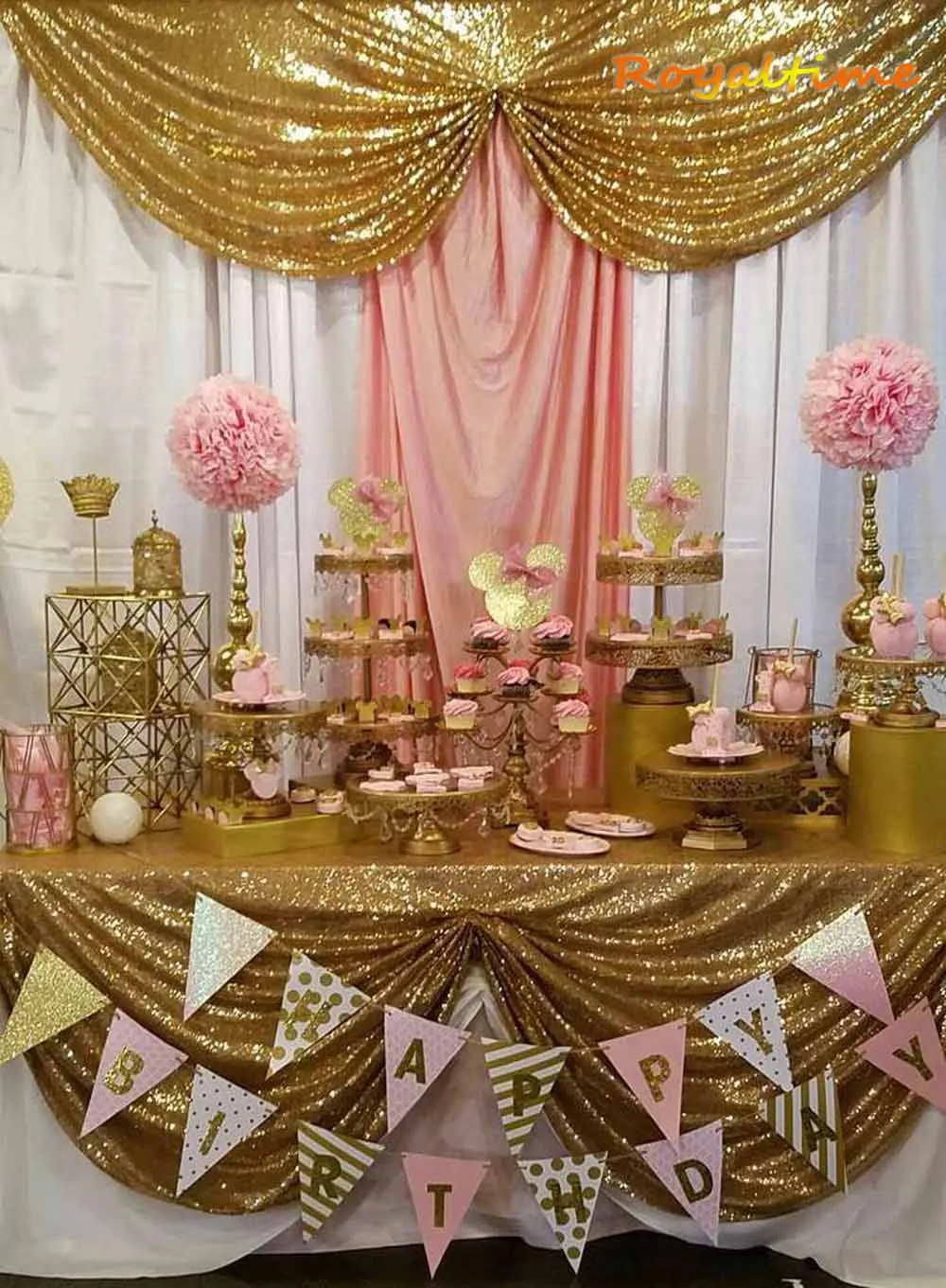  72x72in/90x132in Glitter Sequin RECTANGULAR Tablecloth -Iridescent White Sequin Table Cloth for Wed