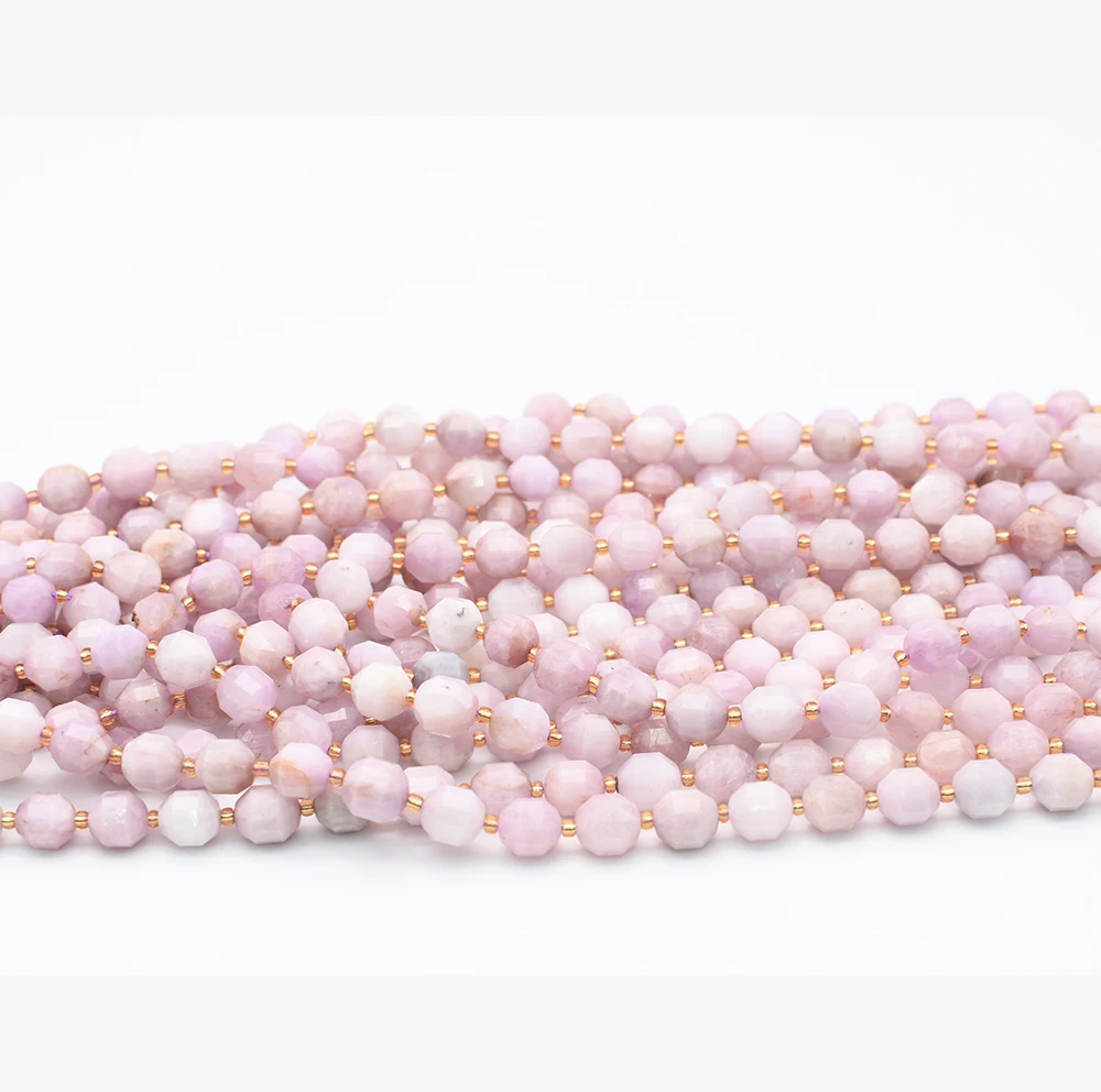 10mm AA Natural energy column Faceted  irregular round Stone Beads For DIY necklace bracelet jewelry making 15 