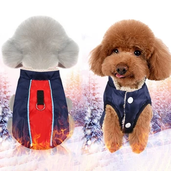 

Outdoor Winter Small Dog Clothes Waterproof Puppy Dog Jacket Warm cotton Pet Clothing Vest Coat Outfit For Small Medium Dogs