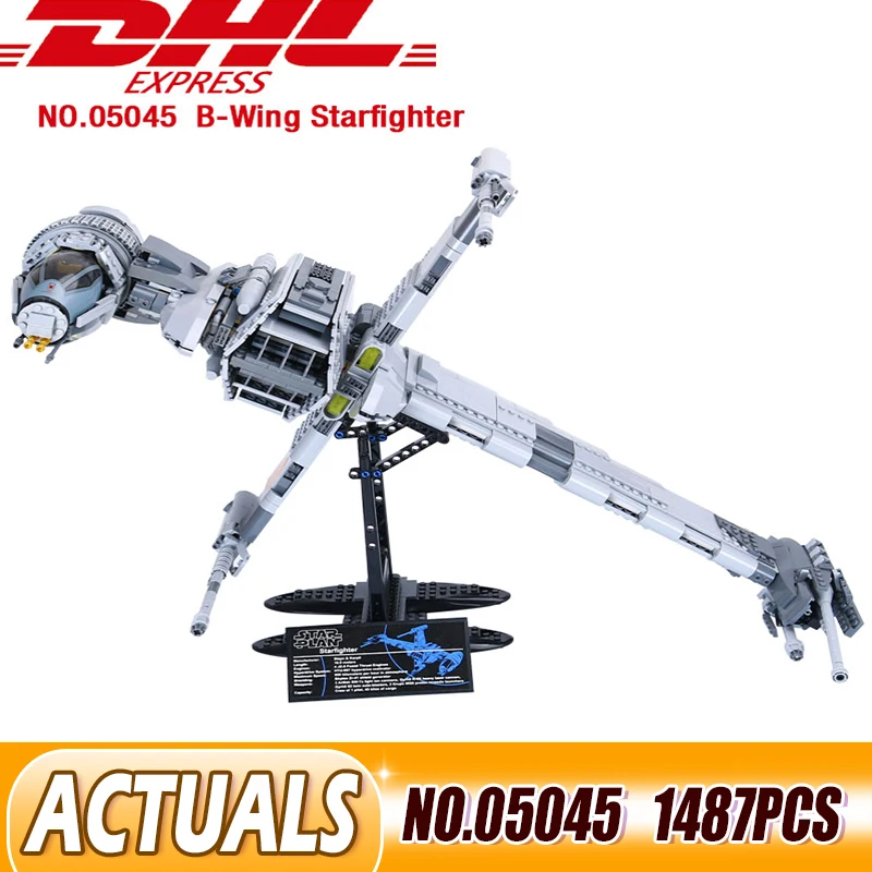 DHL 05045 1487 шт Звездные войны серии B-wing мобильный строительный блок Кирпичи совместимы с Bela Звездные войны 10227 детские игрушки подарки