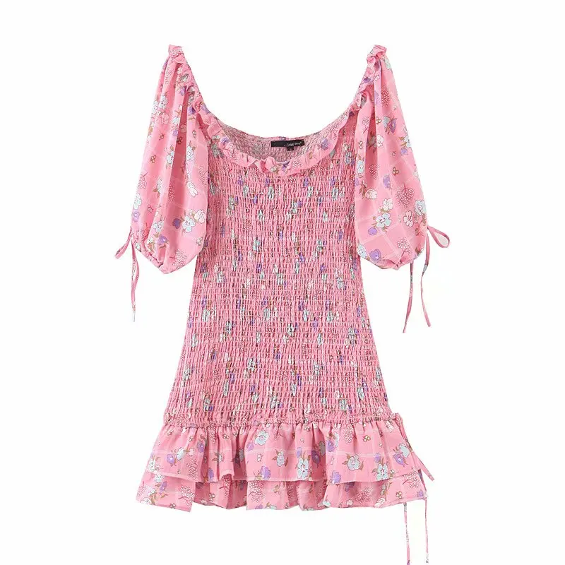 Very Cheap 7wh8d Boho loveshackfancy autumn dress beige short sleeve ruffles slim holiday ins bloggers special interest mini dress women Very Cheap 7wh8d Boho loveshackfancy autumn dress beige short sleeve ruffles slim holiday ins bloggers special interest mini dress women