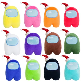 

Christmas Among Us Game Keychains Trust No One AmongUs Plush Toys Stuffed Doll Bag Accessories For Kids Xmas Gifts 10cm Plushie