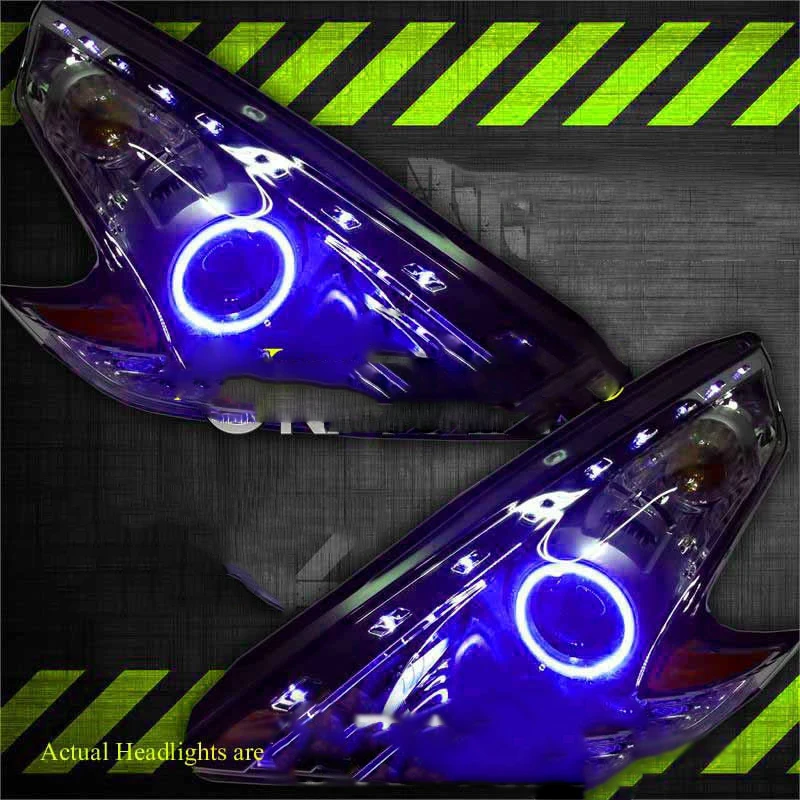 Для Nissan 370Z 2009 2010 2011 2012 2013 светодиодный периметр кольца Фар halo многоцветный RGB ангел демон глаза