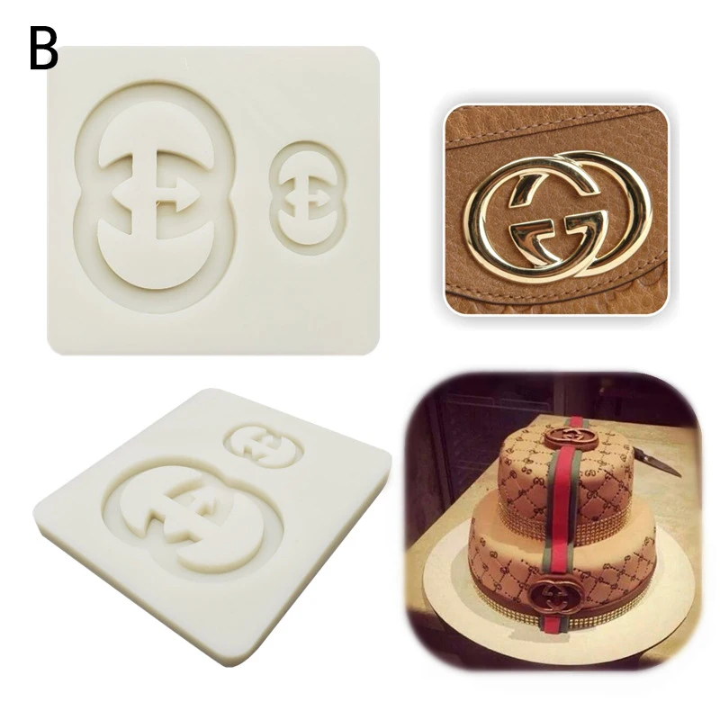 3D Brand Logo Shape Mousse Molds Silicone Cake Mold DIY Chocolate Candy Moulds Fondant Cake Decorating Tools Baking Pastry Molds4