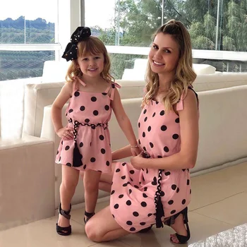 

2020 3-7Y New Summer Cute Sleeveless Dot Tassel Lace Up Dress For Girls Dress Baby Girl Clothes Mini Dresses Casual Outfits