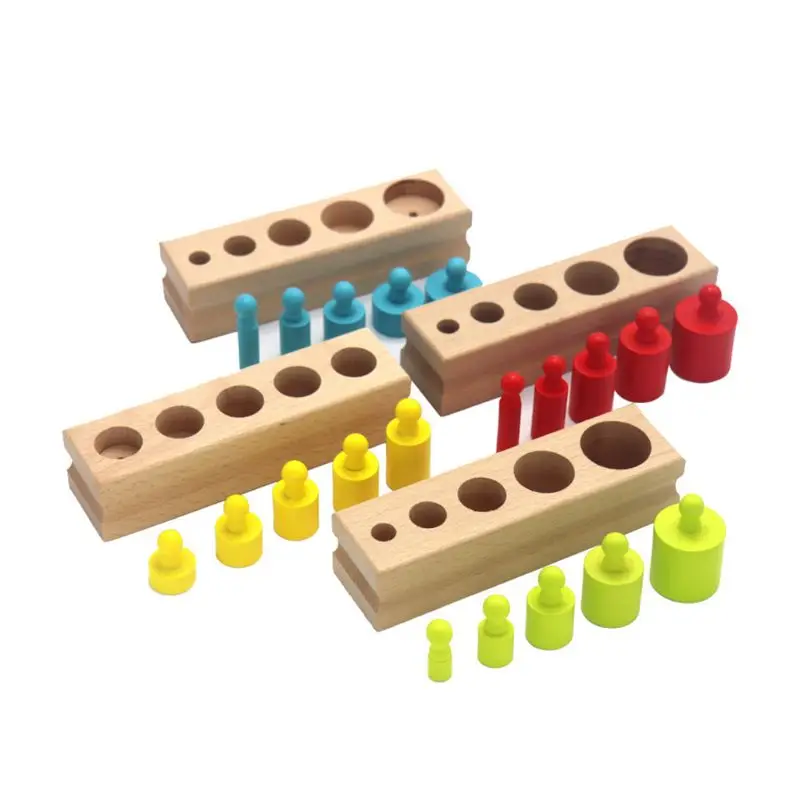 

Baby Wooden Socket Cylinder Set Montessori Early Learning Toys Kits Toddler Educational Tools