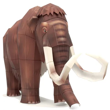 

Mammoth Elephant Folding Cutting Mini Cute 3D Paper Model Papercraft Animal Figure DIY Kids Adult Handmade Craft Toys QD-226