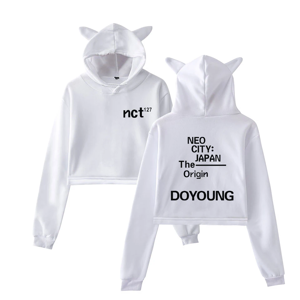 NCT 127 сексуальный принт для женщин эксклюзивный забавный кот кроп Топ каваи толстовки Толстовка модная крутая одежда плюс размер XXS-2XL