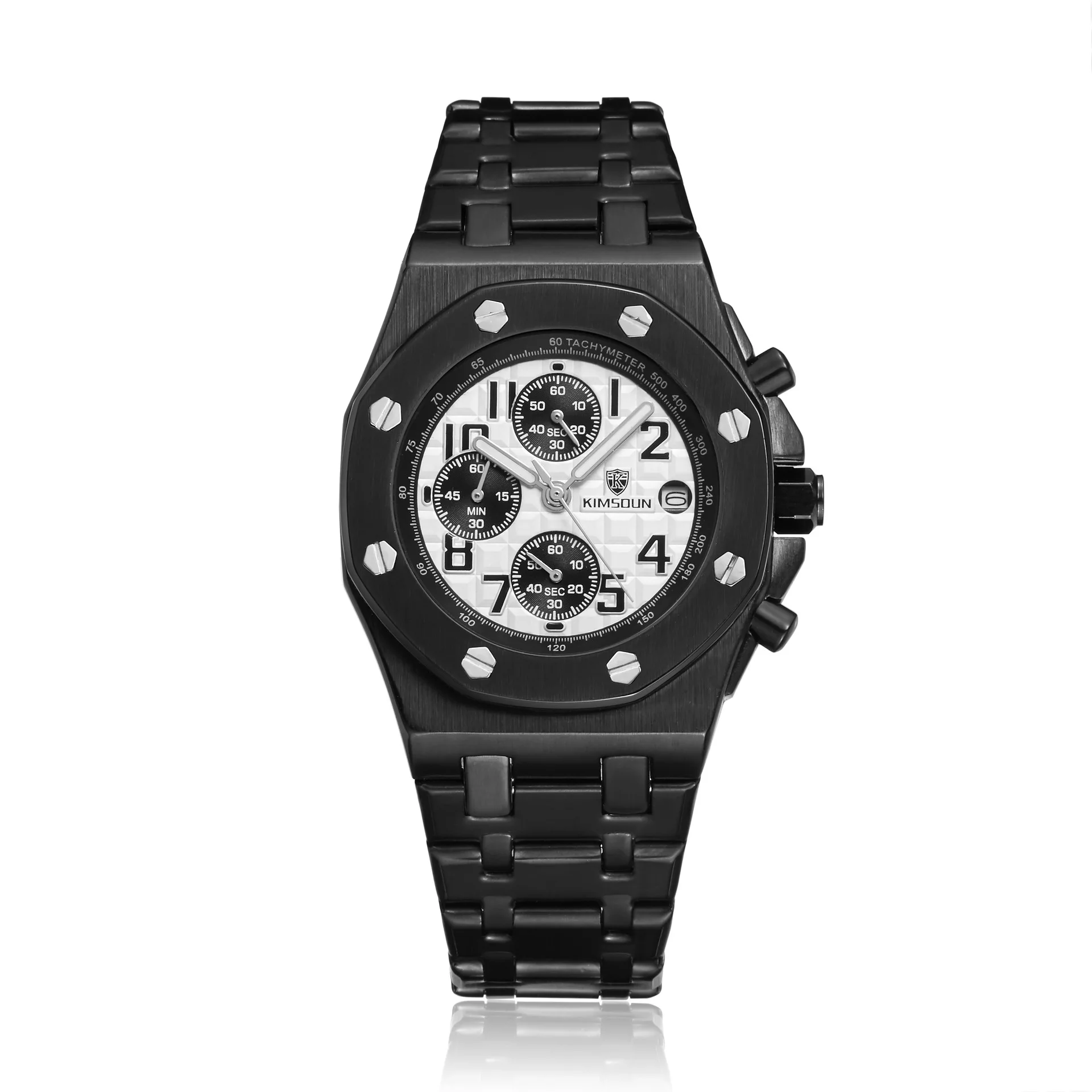 

Switzerland Royal Rolexable Japan MIYOTA quartz men's watches fashion steel belt three-eye waterproof sports watch reloj hombre