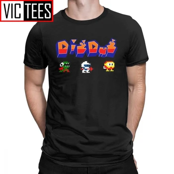 

Men Tshirt Dig Dug Awesome 100 Percent Cotton Games Arcade Retro 80s Classic Vintage T Shirt Crew Neck Party