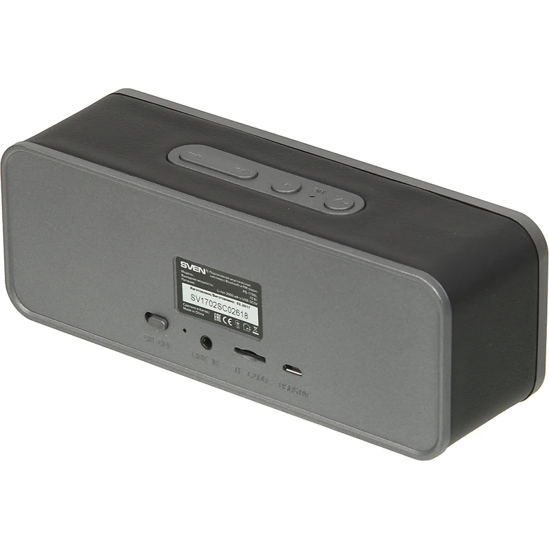 Колонка порт. Sven PS-170BL черный 10W 2.0 BT/3.5Jack 10м 2000mAh