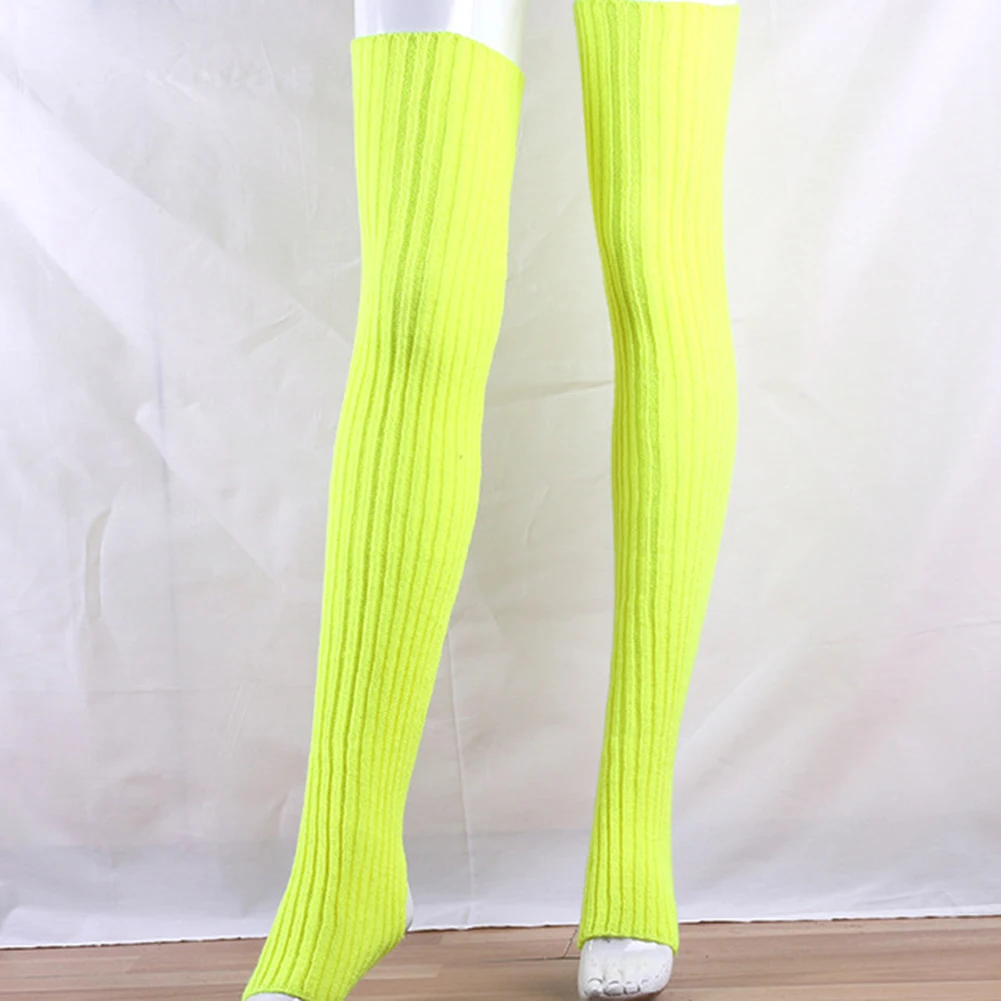 Women Socks Elastic Solid Color Warm Thigh High Knitted Long Socks Over Knee Stocking Medias de Mujer чулки женские эротические
