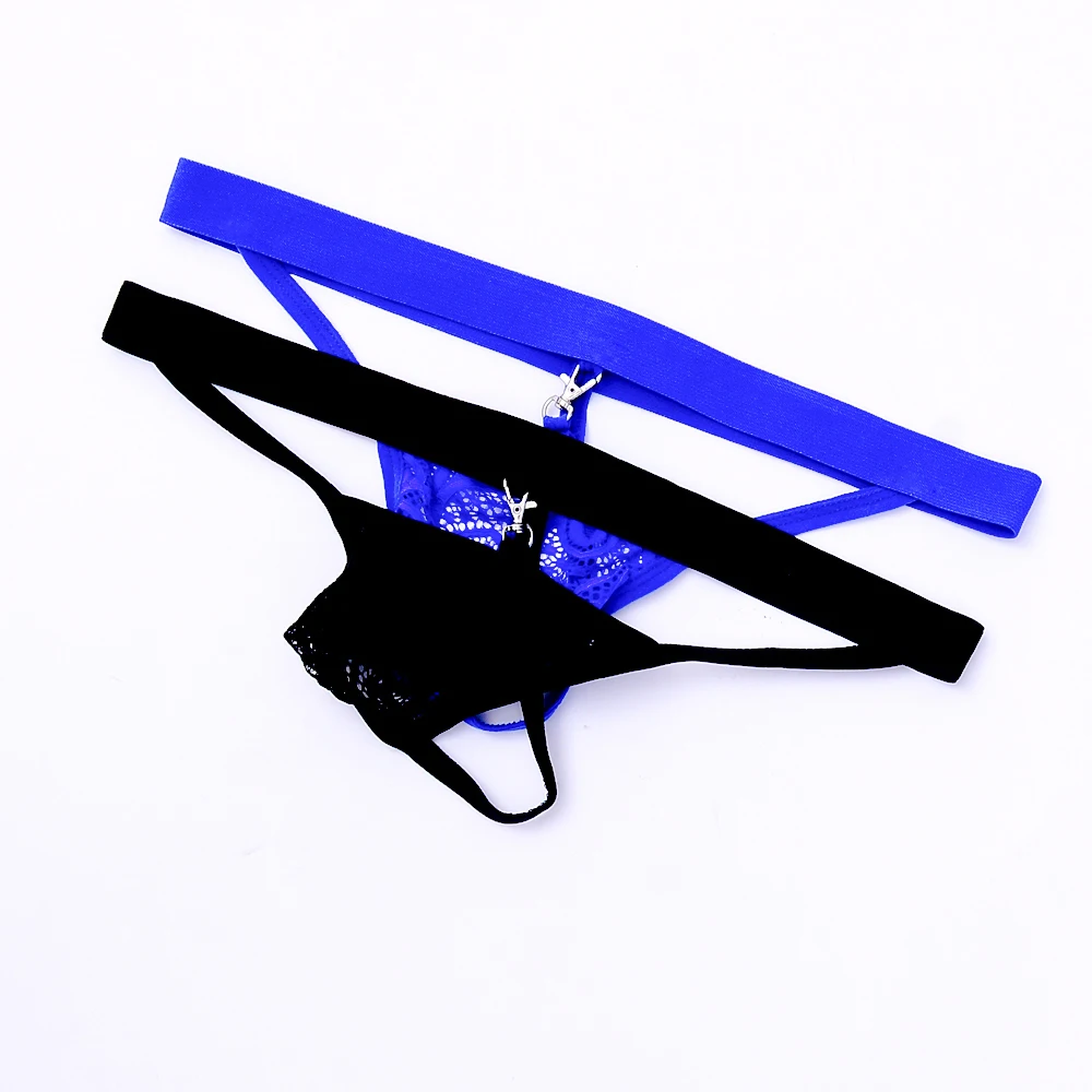 Стринги мужские с низкой посадкой пикантное нижнее белье кружевные