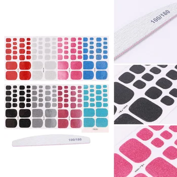 

8 Sheets Toe Nail Art Stickers Delicate Toenail Sticker Exquisite Toenail Decals for Women Female Girls with 1pc Nail File