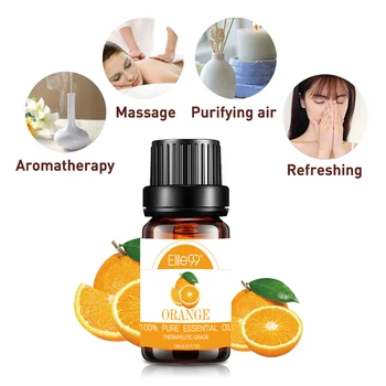 

Elite99 10ml Orange Essential Oil for Air Freshening Aromatherapy Diffusers Flower Fruit Essential Oils Calming Body Massage Oil