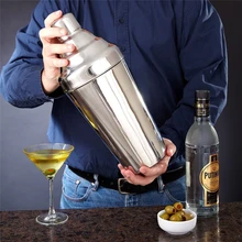 1.8L Big Stainless Steel Cocktail Boston Bar Shaker: 3-piece Set Bar Tool