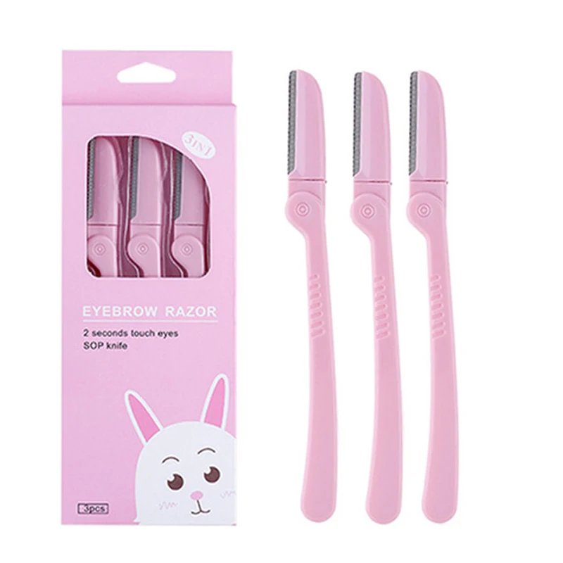 3 шт./компл. розовый триммер для бровей на лице бритва подмышек красивых волос