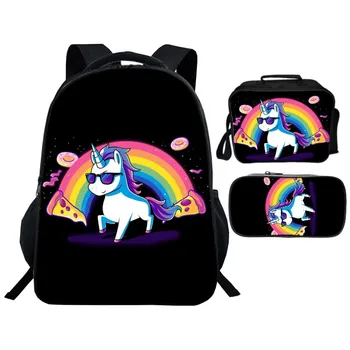 

New children's school bag unicorn children's school bag elementary school boys' school bag 3pcs / set custom school bag