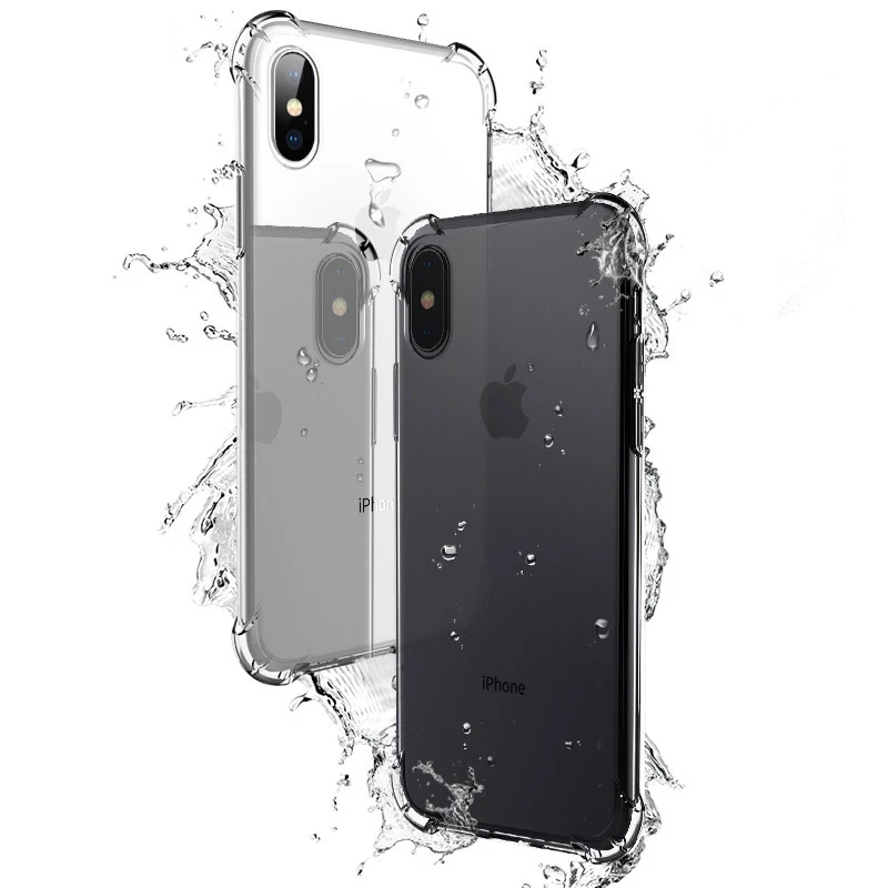 Ударопрочный чехол для iPhone X XS XR XS Max 8 7 6 6S Plus 5 S SE 7Plus телефонный чехол из прозрачного силикона чехол для iPhone 11 Pro Max