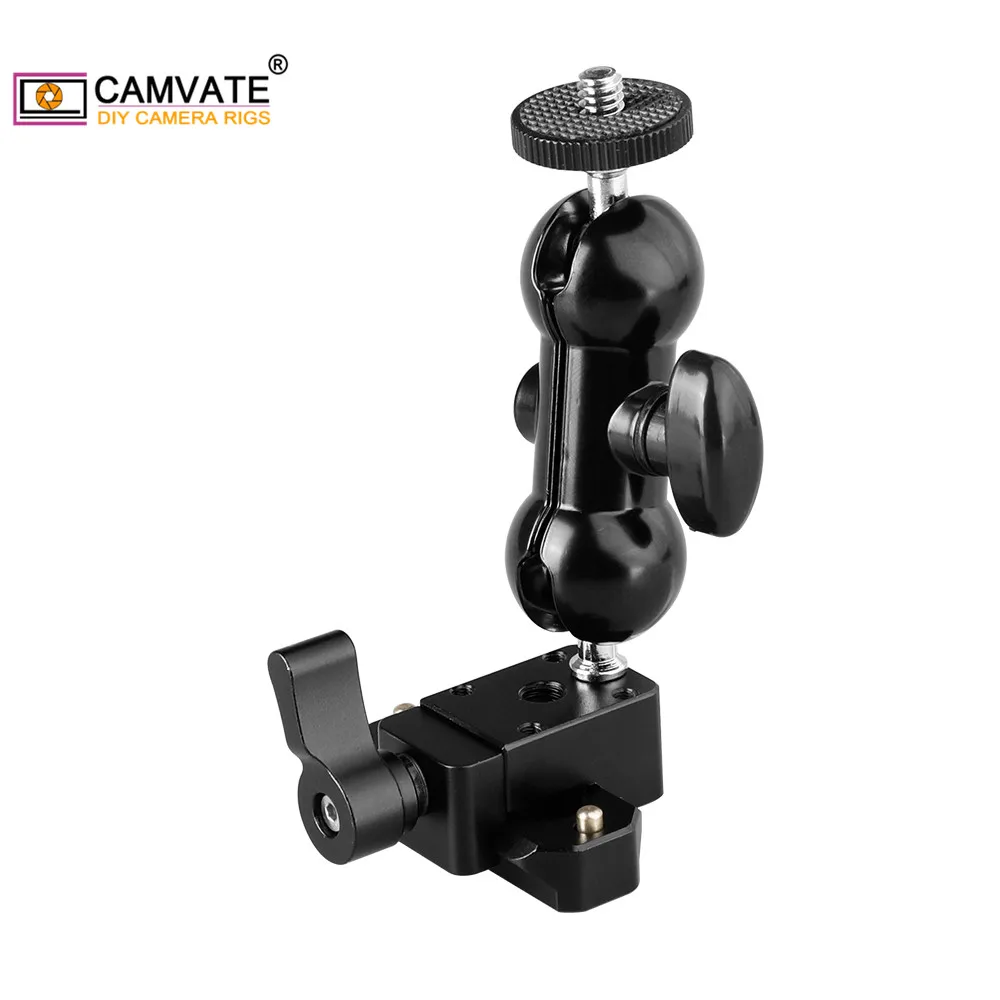 CAMVATE 360 ° Мини шаровая Головка & SWAT рельсовый зажим НАТО безопасная рельсовая