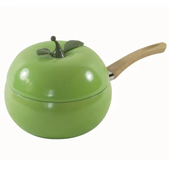 

Induction Cooker Gas Stove Universal Soup Pot, Stew Pot, Instant Noodle Pot, Kitchenware Pot, Green Apple Handle
