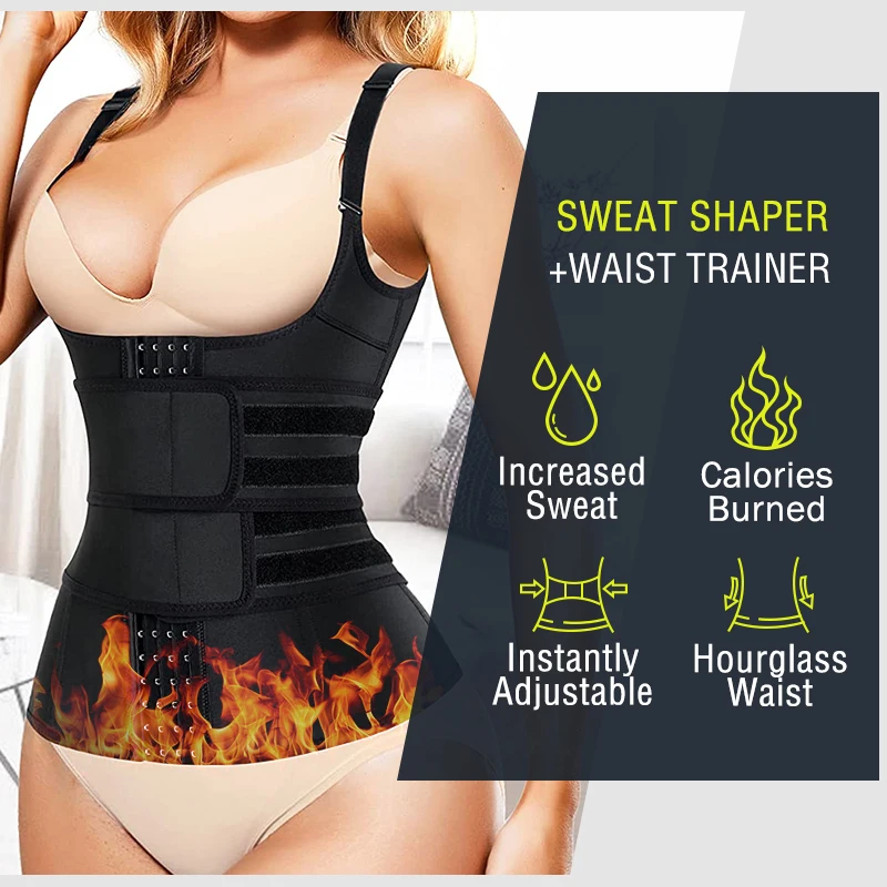 shapewear shorts Womens Waist Trainer Vest Corset Sauna Sweat Suit Compression Shirt Slimming Body Shaper Workout Tank Tops Weight Loss Shapewear best tummy control shapewear