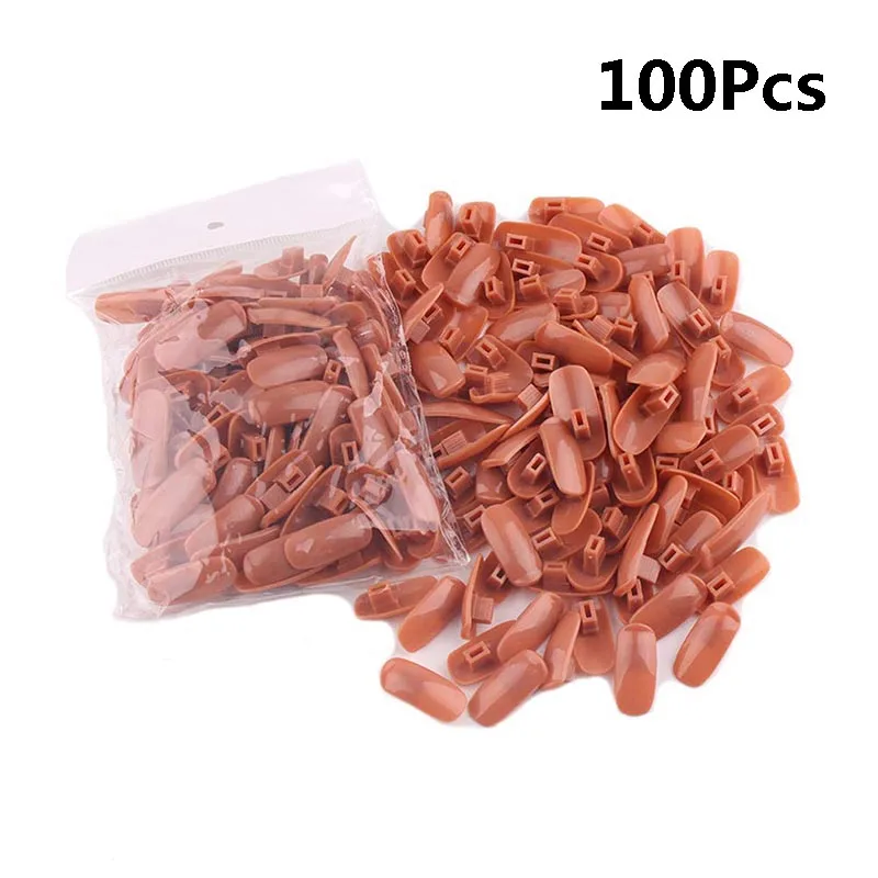 100Pcs 100 шт., для практики, накладные ногти для рук, сделай сам, для обучения ногтей, лак для ногтей, дисплей, тип, аксессуары для ногтей, для практики, накладные ногти для рук - Цвет: 100Pcs